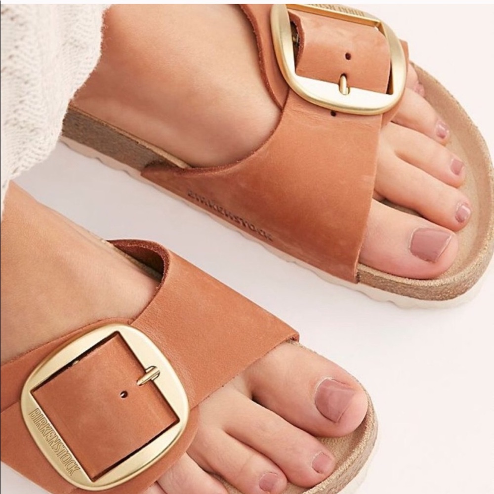 NWT Birkenstock Madrid Big Buckle Nubuck 38 Narrow